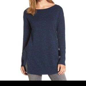 Nordstrom Oversized Merino Wool Side Tie Tunic Sweater